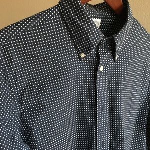 Brooks Brothers Navy Polka Dot Dress Shirt